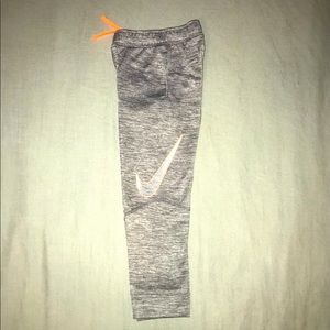 Nike Dry-Fit Boys Joggers Size 7 Grey and Orange